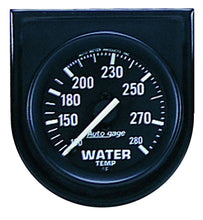 Cargar imagen en el visor de la galería, CONSOLA DE MEDICIÓN AutoMeter, TEMPERATURA DEL AGUA, 2&quot;, 280 °F, ESFERA NEGRA, BISEL NEGRO, AUTOGAGE