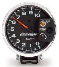 Load image into Gallery viewer, AutoMeter GAUGE, TACHOMETER, 5&quot; , 10K RPM, PEDESTAL W/ INT. SHIFT LIGHT, BLACK, AUTO GAGE