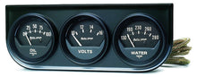 Load image into Gallery viewer, AutoMeter GAUGE CONSOLE, OILP/WTMP/VOLT, 2&quot;, 100PSI/280?F/16V, BLK DIAL, BLK BZL, AG