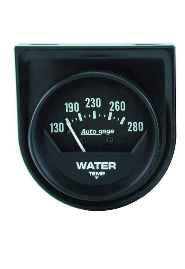 AutoMeter GAUGE CONSOLE, WATER TEMP, 2", 280?F, MECH, SHORT SWEEP, BLACK, AUTOGAGE