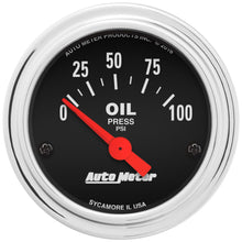 Cargar imagen en el visor de la galería, Electric Oil Pressure Gauge with Traditional Chrome Finish