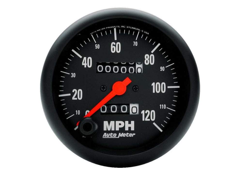 AutoMeter GAUGE, SPEEDOMETER, 3 3/8" , 120MPH, MECHANICAL, Z-SERIES