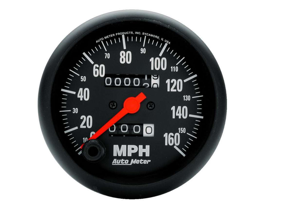 AutoMeter GAUGE, SPEEDOMETER, 3 3/8" , 160MPH, MECHANICAL, Z-SERIES