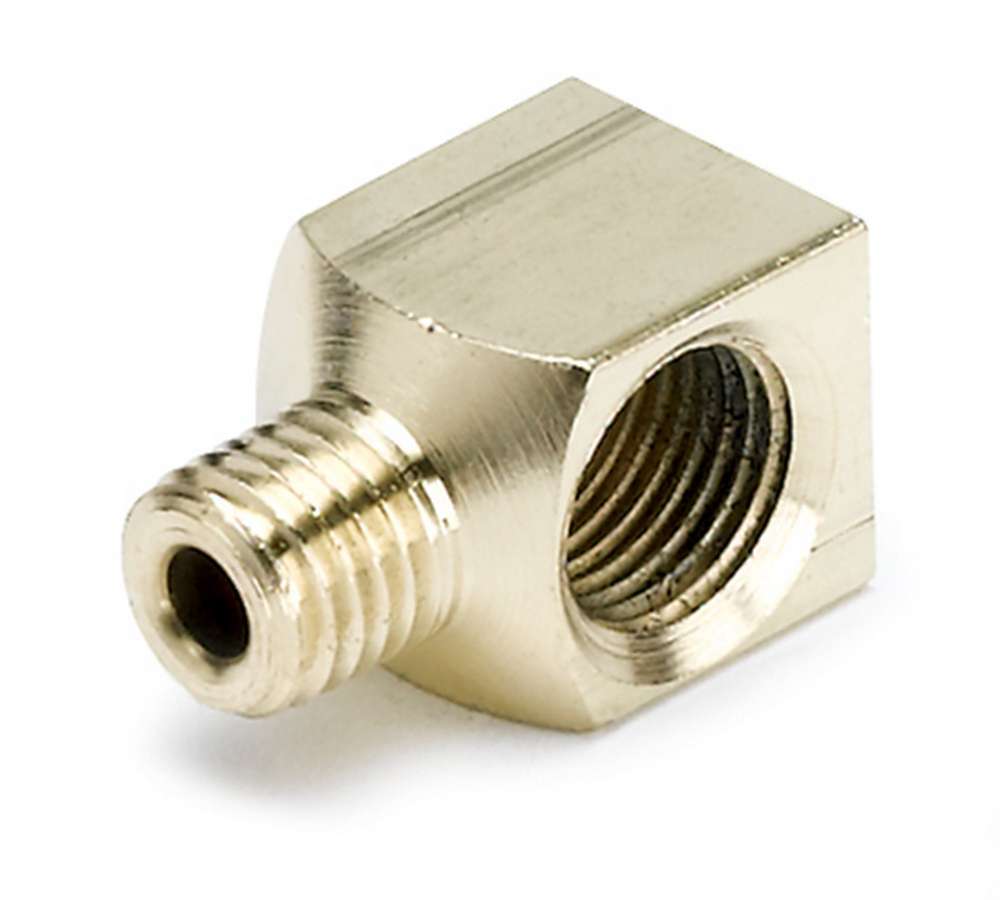 AutoMeter FITTING, ADAPTER, 90?, 1/8" NPTF FEMALE TO 1/8" COMPRESSION MALE, BRASS