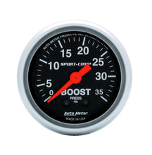 Cargar imagen en el visor de la galería, 2-1/16in Sport Comp 0-35 Boost Gauge