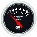 2-1/16 Mini S/C Oil Pressure Gauge - Metric