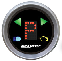 Cargar imagen en el visor de la galería, AutoMeter GAUGE, GEAR POS, 2 1/16&quot; , INCL INDICATORS, BLACK DIAL, RED LED, SILVER BEZEL