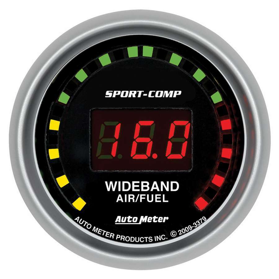 AutoMeter GAUGE, AIR/FUEL RATIO-WIDEBAND, STREET, 2 1/16", 10:1-17:1, DIGITAL, SPORT-COMP