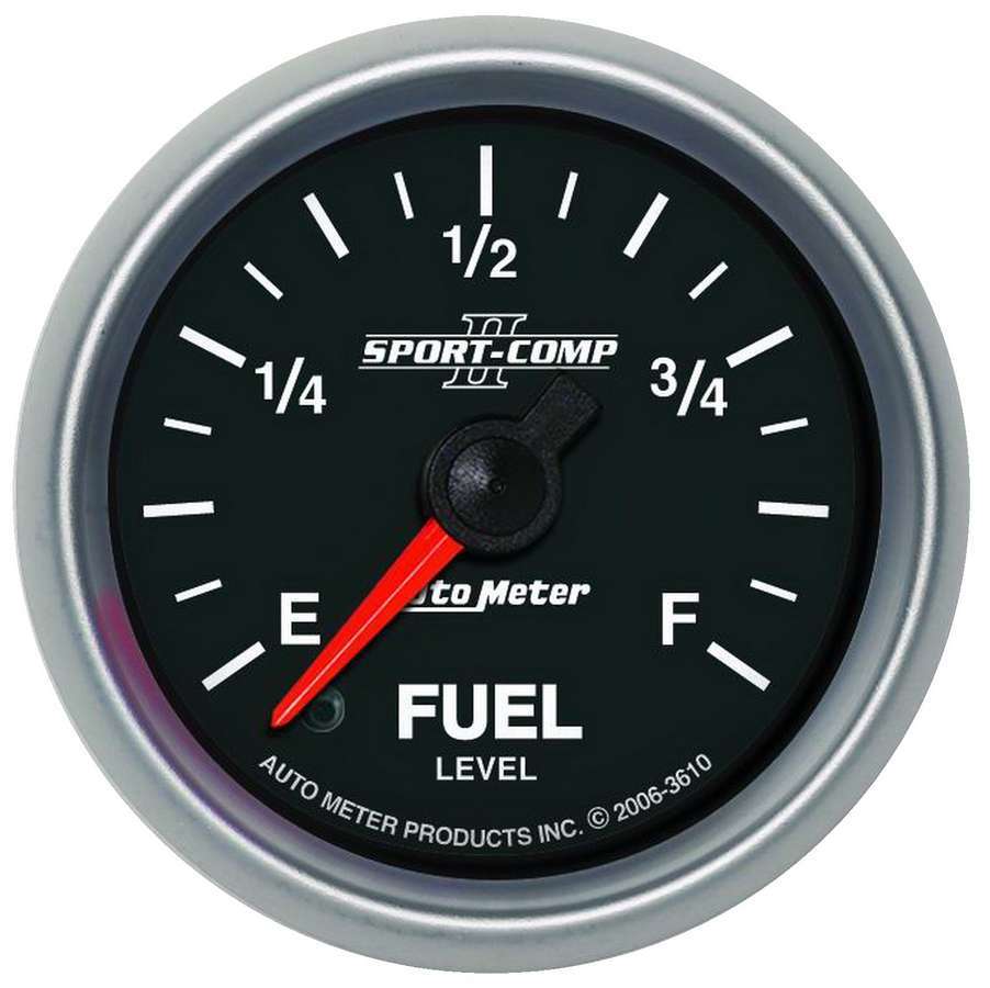 AutoMeter GAUGE, FUEL LEVEL, 2 1/16", 0-280O PROGRAMMABLE, SPORT-COMP II