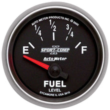 Cargar imagen en el visor de la galería, AutoMeter GAUGE, FUEL LEVEL, 2 1/16&quot;, 240OE TO 33OF, ELEC, SPORT-COMP II