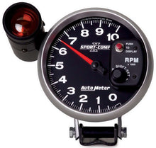 Load image into Gallery viewer, AutoMeter GAUGE, TACHOMETER, 5&quot;, 10K RPM, PEDESTAL W/ EXT. SHIFT-LITE, SPORT-COMP II