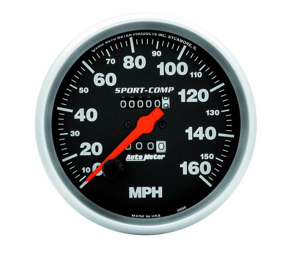 AutoMeter GAUGE, SPEEDOMETER, 5", 160MPH, MECHANICAL, SPORT-COMP