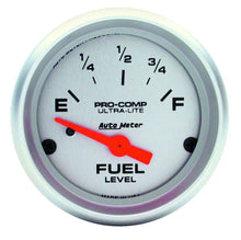 Cargar imagen en el visor de la galería, INDICADOR DE NIVEL DE COMBUSTIBLE AutoMeter, 2 1/16&quot;, 73OE A 10OF (REPUESTOS LINEALES), ELÉCTRICO, ULTRA-LITE