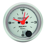 AutoMeter Traditional incandescent lighting illuminates around the perimeter of the dial