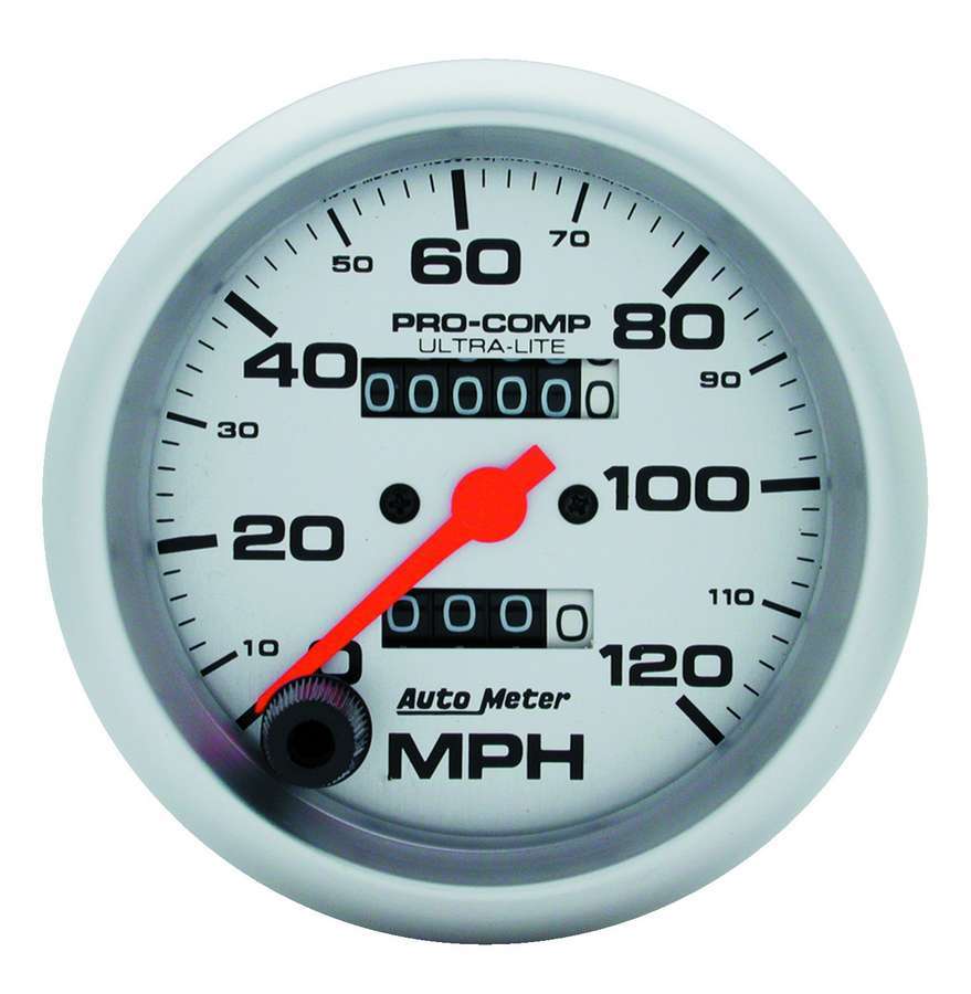 AutoMeter GAUGE, SPEEDOMETER, 3 3/8" , 120MPH, MECHANICAL, ULTRA-LITE