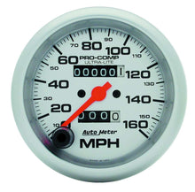 Load image into Gallery viewer, AutoMeter GAUGE, SPEEDOMETER, 3 3/8&quot;, 160MPH, MECHANICAL, ULTRA-LITE