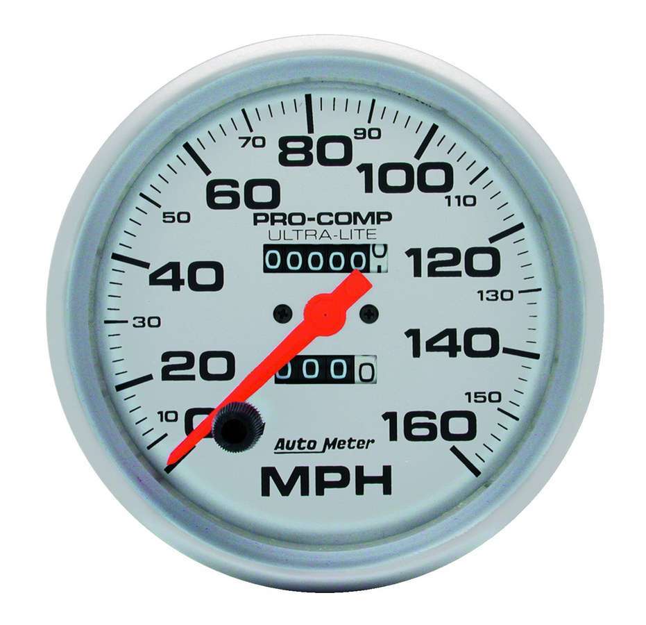 AutoMeter GAUGE, SPEEDOMETER, 5" , 160MPH, MECHANICAL, ULTRA-LITE