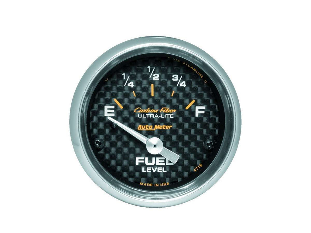 AutoMeter Traditional incandescent lighting illuminates around the perimeter of the dial