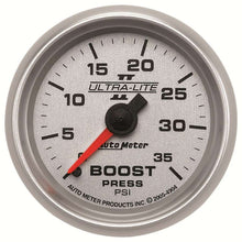 Load image into Gallery viewer, AutoMeter GAUGE, BOOST, 2 1/16&quot;, 35PSI, MECHANICAL, ULTRA-LITE II