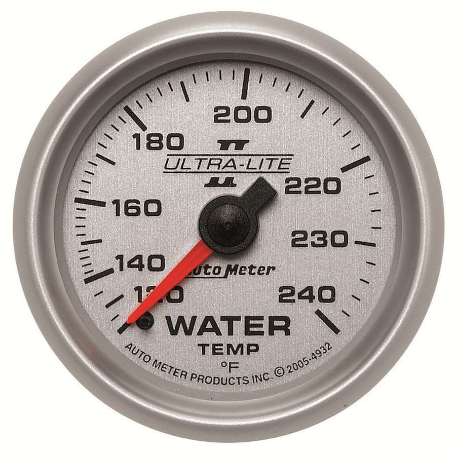 MEDIDOR DE TEMPERATURA DEL AGUA AutoMeter, 2 1/16", 120-240 °F, MECÁNICO, ULTRA-LITE II