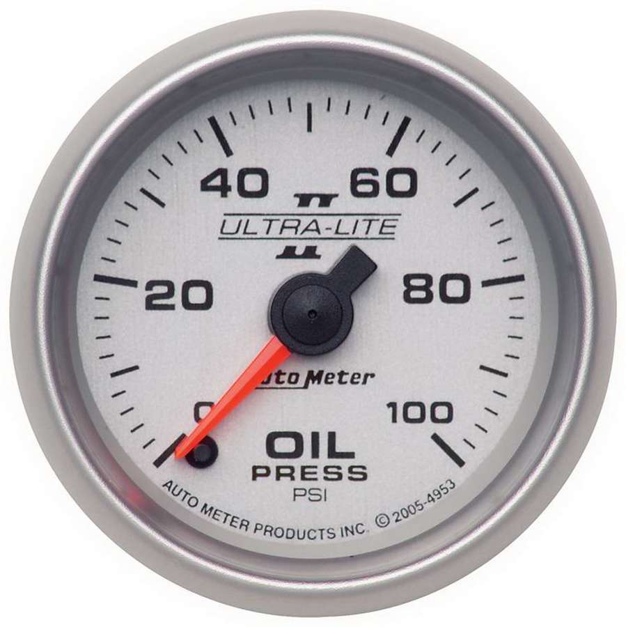 AutoMeter GAUGE, OIL PRESSURE, 2 1/16", 100PSI, DIGITAL STEPPER MOTOR, ULTRA-LITE II