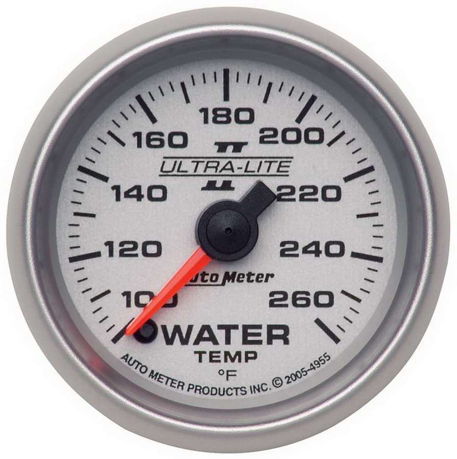 MEDIDOR DE TEMPERATURA DEL AGUA AutoMeter, 2 1/16", 100-260 °F, MOTOR PASO A PASO DIGITAL, ULTRA-LITE II