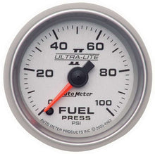 Cargar imagen en el visor de la galería, MANÓMETRO DE PRESIÓN DE COMBUSTIBLE AutoMeter, 2 1/16&quot;, 100 PSI, MOTOR PASO A PASO DIGITAL, ULTRA-LITE II