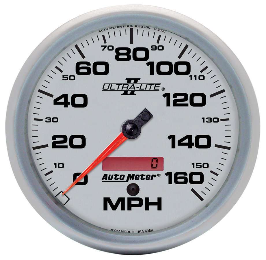 MEDIDOR DE VELOCIDAD AutoMeter, 5", 160 MPH, PROGRAMABLE ELÉCTRICO, ULTRA-LITE II