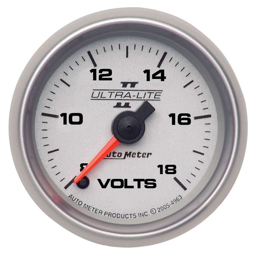 AutoMeter GAUGE, VOLTMETER, 2 1/16" , 18V, DIGITAL STEPPER MOTOR, ULTRA-LITE II