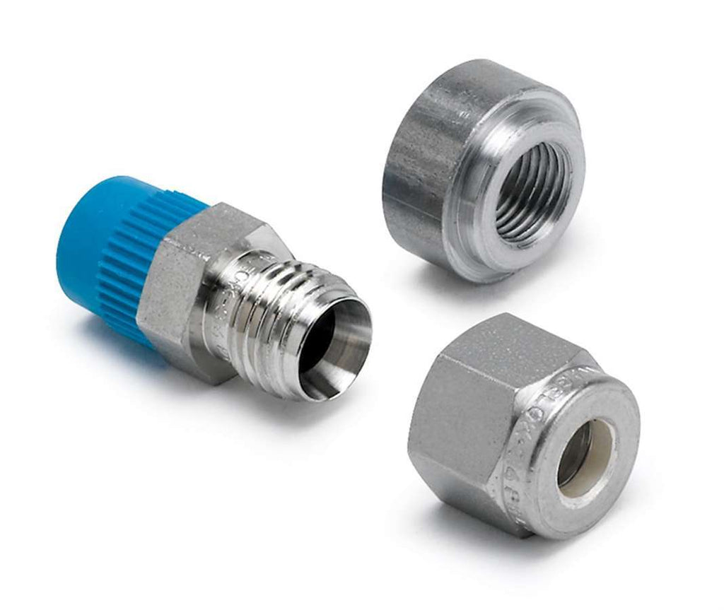 AutoMeter FITTING, THERMOCOUPLE COMPRESS, 1/4", 1/8" NPTF MALE, STAINLESS, INCL. WELD BOSS