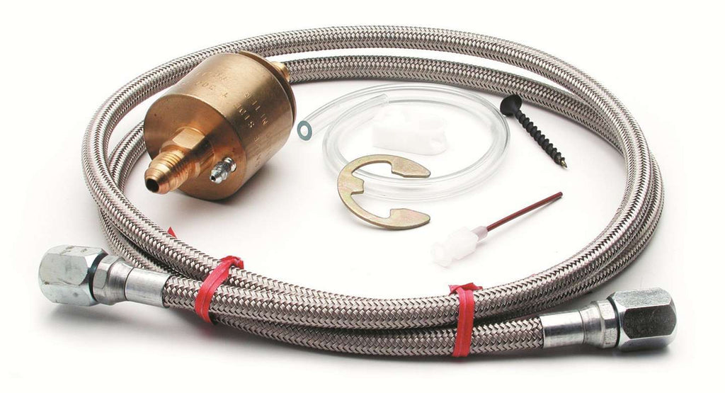 AutoMeter FUELP ISOLATOR KIT, FOR 100PSI GA, BRASS, INCL. 4FT. #4 BRAIDED STAINLESS LINE