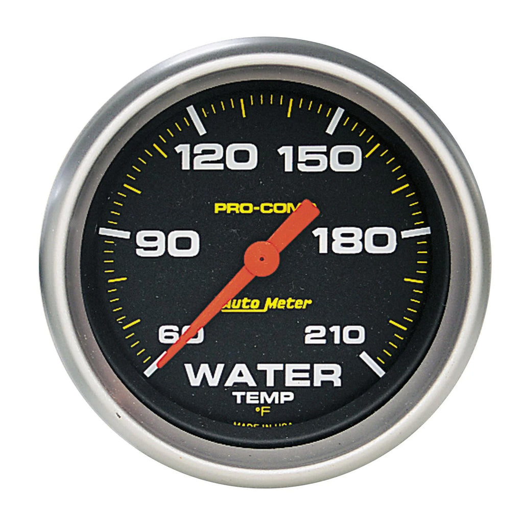 AutoMeter GAUGE, LOW WATER TEMP, 2 5/8", 60-210 Degrees F, DIGITAL STEPPER MOTOR, PRO-COMP