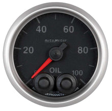 Cargar imagen en el visor de la galería, AutoMeter GAUGE, OIL PRESS, 2 1/16&quot;, 100PSI, STEPPER MOTOR W/PEAK &amp; WARN, ELITE