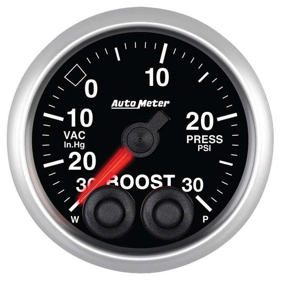 AutoMeter GAUGE, VAC/BOOST, 2 1/16", 30INHG-30PSI, STEPPER MOTOR W/PEAK & WARN, ELITE