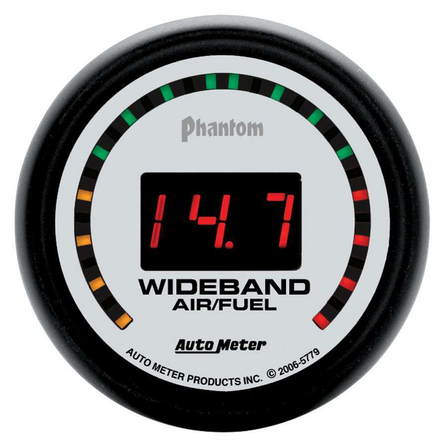 AutoMeter GAUGE, AIR/FUEL RATIO-WIDEBAND, STREET, 2 1/16", 10:1-17:1, DIGITAL, PHANTOM