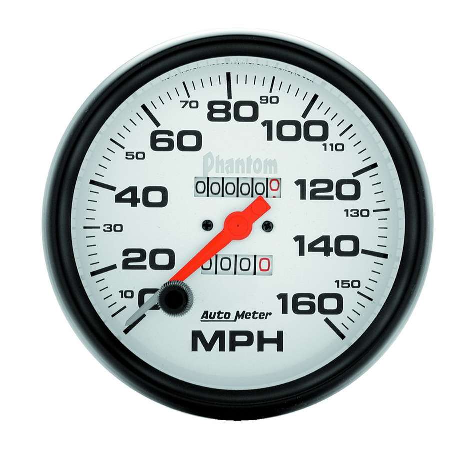 AutoMeter GAUGE, SPEEDOMETER, 5", 160MPH, MECHANICAL, PHANTOM