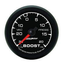 Load image into Gallery viewer, AutoMeter GAUGE, VAC/BOOST, 2 1/16&quot; , 30INHG-20PSI, MECHANICAL, ES