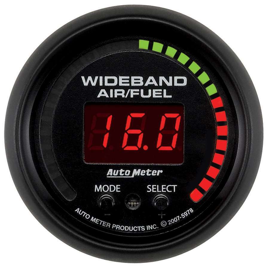 AutoMeter GAUGE, AIR/FUEL RATIO-PRO, 2 1/16", 10:1-20:1, DIGITAL W/ PEAK & WARN, ES