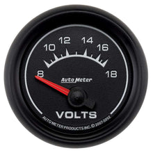 Load image into Gallery viewer, AutoMeter GAUGE, VOLTMETER, 2 1/16&quot;, 18V, ELECTRIC, ES