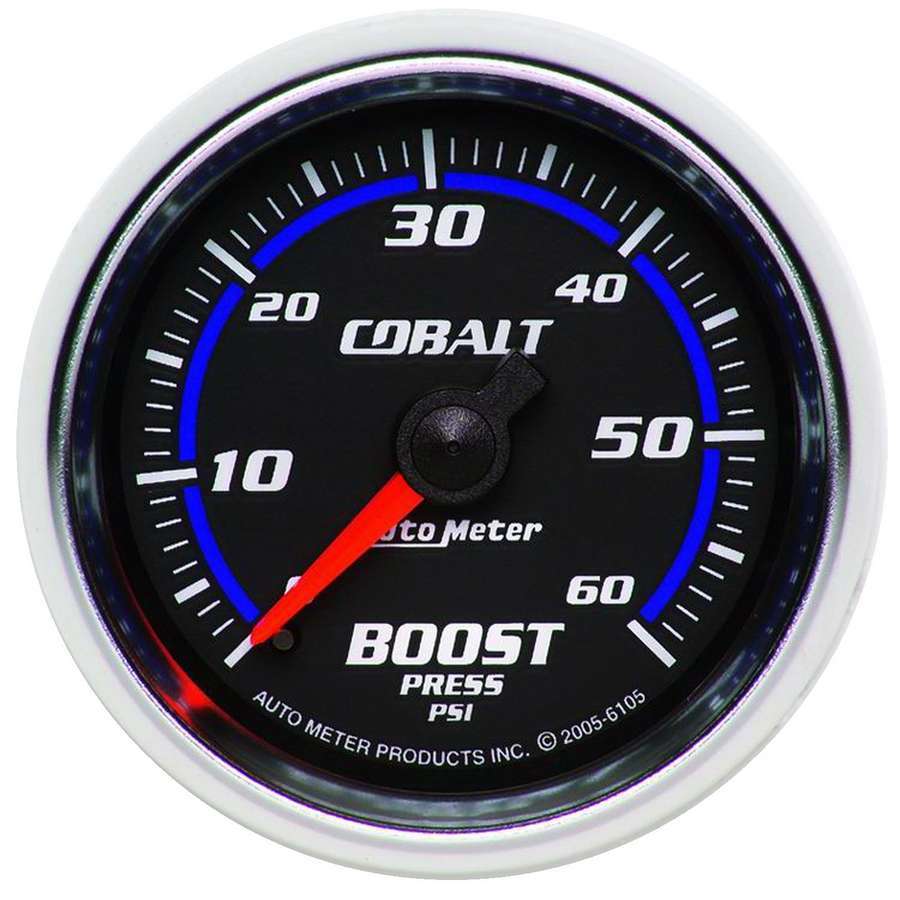 AutoMeter GAUGE, BOOST, 2 1/16", 60PSI, MECHANICAL, COBALT