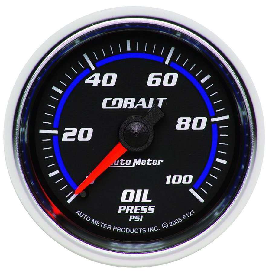 AutoMeter GAUGE, OIL PRESSURE, 2 1/16" , 100PSI, MECHANICAL, COBALT