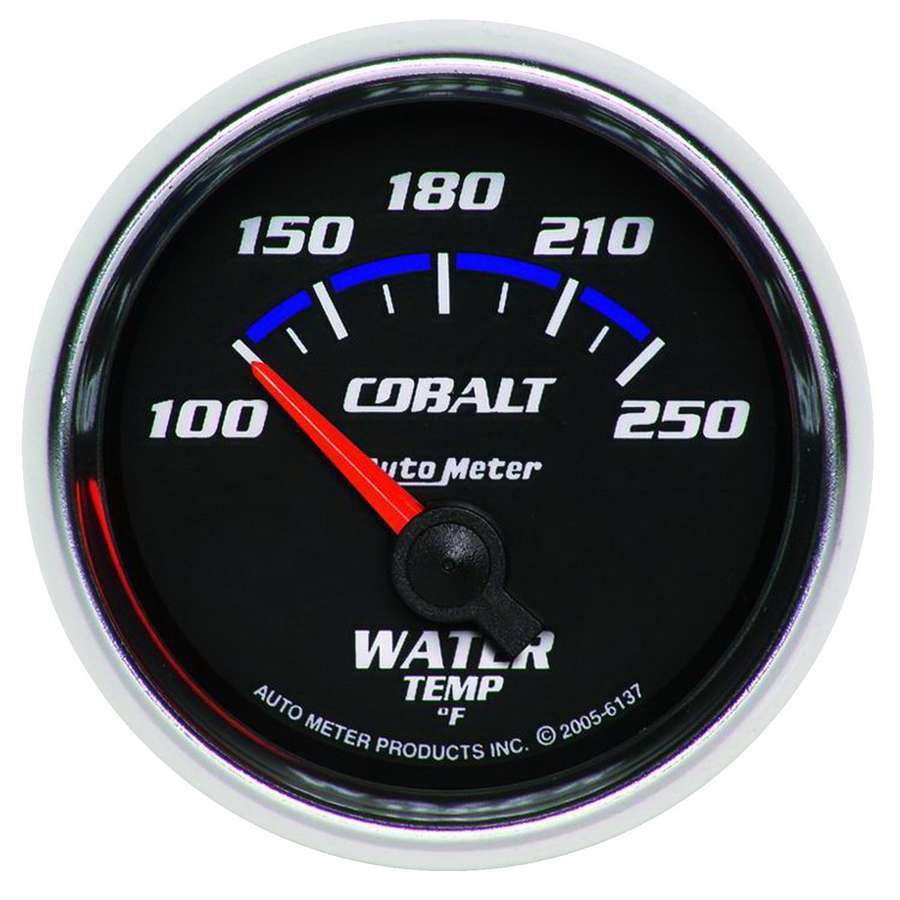 AutoMeter GAUGE, WATER TEMP, 2 1/16", 100-250?F, ELECTRIC, COBALT