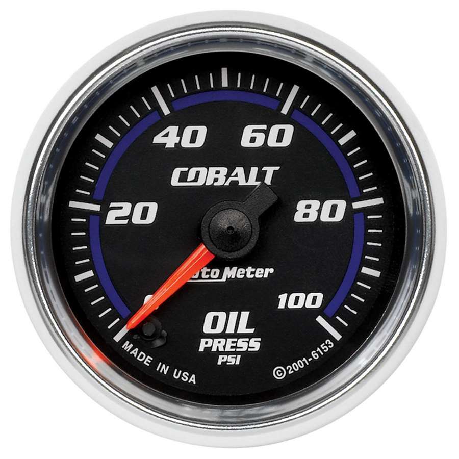 AutoMeter GAUGE, OIL PRESSURE, 2 1/16", 100PSI, DIGITAL STEPPER MOTOR, COBALT