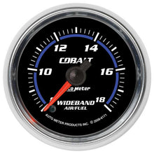 Load image into Gallery viewer, AutoMeter GAUGE, AIR/FUEL RATIO-WIDEBAND, ANALOG, 2 1/16&quot;, 8:1-18:1, STEPPER MOTOR, COBALT