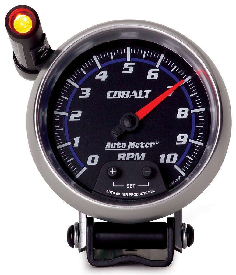 AutoMeter GAUGE, TACHOMETER, 3 3/4", 10K RPM, PEDESTAL W/ EXT. QUICK-LITE, COBALT