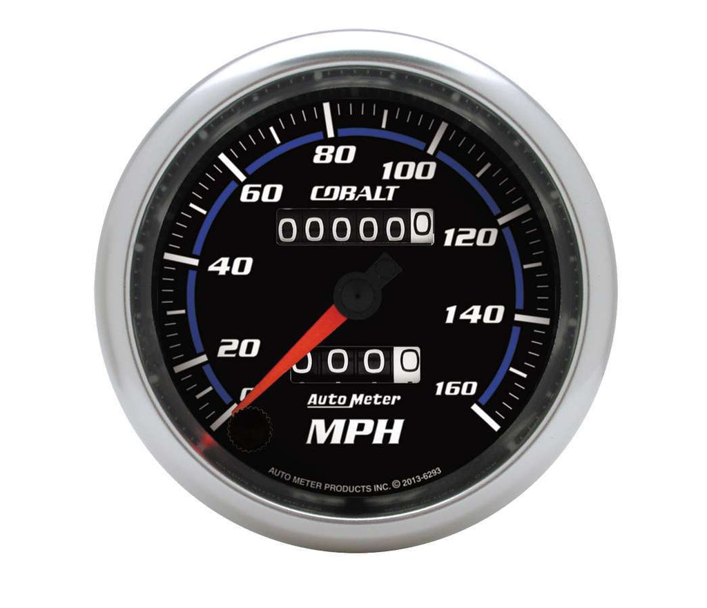 AutoMeter GAUGE, SPEEDOMETER, 3 3/8", 160MPH, MECHANICAL, COBALT