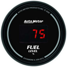 Load image into Gallery viewer, AutoMeter GAUGE, FUEL LEVEL, 2 1/16&quot; , 0-280O PROGRAM., DIGITAL, BLACK DIAL W/ RED LED