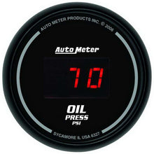 Load image into Gallery viewer, AutoMeter GAUGE, OIL PRESSURE, 2 1/16&quot;, 100PSI, DIGITAL, BLACK DIAL W/ RED LED