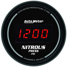 Load image into Gallery viewer, AutoMeter GAUGE, NITROUS PRESSURE, 2 1/16&quot;, 1600PSI, DIGITAL, BLACK DIAL W/ RED LED