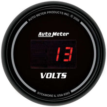 Load image into Gallery viewer, AutoMeter GAUGE, VOLTMETER, 2 1/16&quot;, 18V, DIGITAL, BLACK DIAL W/ RED LED